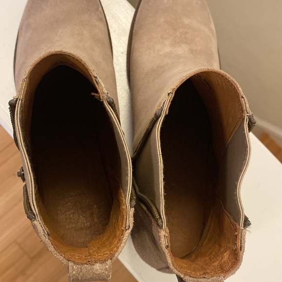 Frye Carly Zip Chelsea Booties in ash suede - Picture 8 of 9